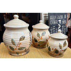 Home Trends 3 Pc Shadow Woods Pattern Canister
